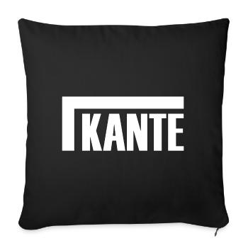Kante - T-Shirt Design - Sofakissenbezug 45 x 45 cm - Schwarz - Vorne
