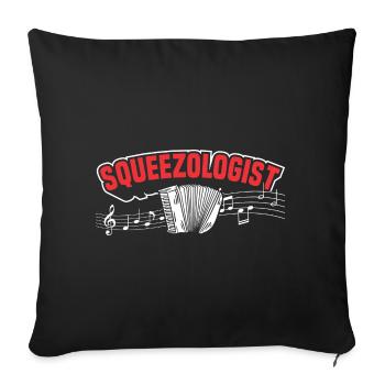 Accordéon Polka Accordéon Squeeze Box - Housse de coussin décorative 45 x 45 cm - noir - Devant