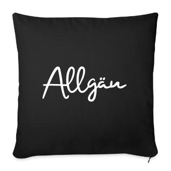 Allgäu - Sofakissenbezug 45 x 45 cm - Schwarz - Vorne