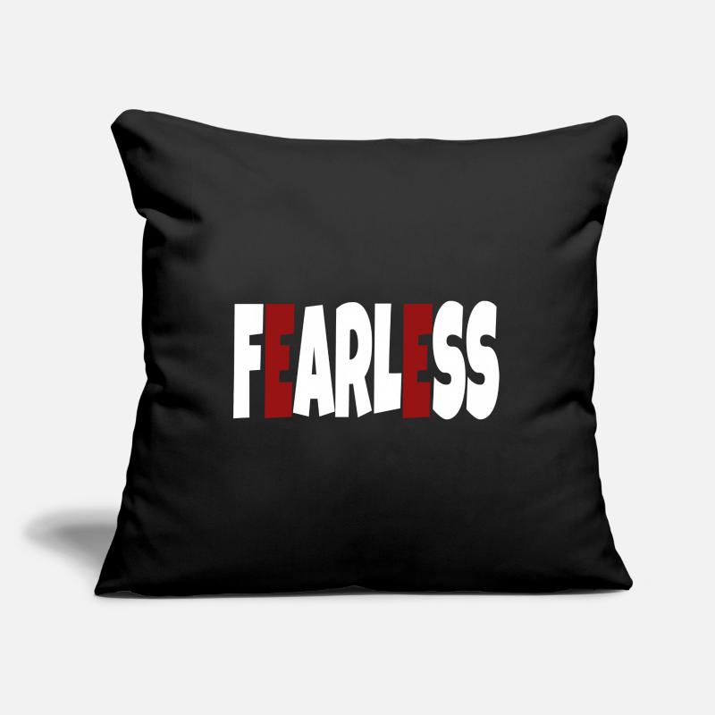 Intrépide - texte simple Housse de coussin décorative 45 x 45 cm