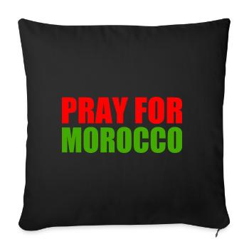 Pray for morocco - Housse de coussin décorative 45 x 45 cm - noir - Devant
