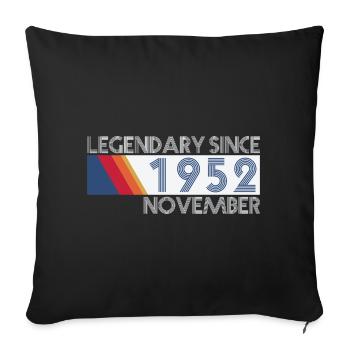 Retro SiFi Legendary since November 1952 - Birth - Sofa pillowcase 17,3'' x 17,3'' (45 x 45 cm) - black - Front