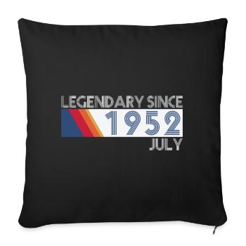 Retro SiFi Legendary since July 1952 - Birthday - Sofa pillowcase 17,3'' x 17,3'' (45 x 45 cm) - black - Front