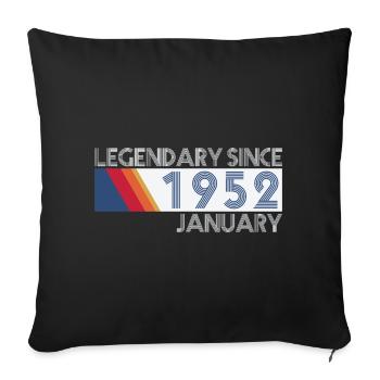 Retro SiFi Legendary since January 1952 - Geburtst - Sofa pillowcase 17,3'' x 17,3'' (45 x 45 cm) - black - Front