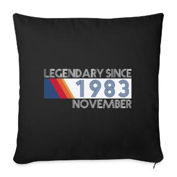 Retro SiFi Legendary since November 1983 - Birth - Sofa pillowcase 17,3'' x 17,3'' (45 x 45 cm) - black - Front