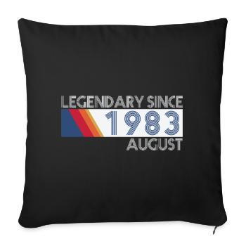 Retro SiFi Legendary since August 1983 - Birth Day - Sofa pillowcase 17,3'' x 17,3'' (45 x 45 cm) - black - Front