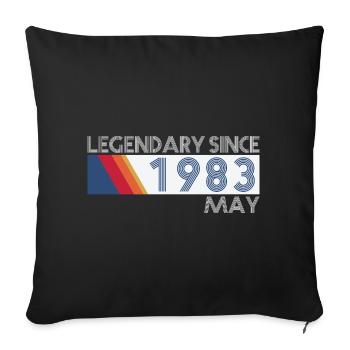 Retro SiFi Legendary since May 1983 - Birthday - Sofa pillowcase 17,3'' x 17,3'' (45 x 45 cm) - black - Front