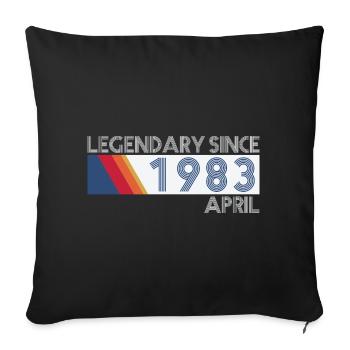 Retro SiFi Legendary since April 1983 - Birthday - Sofa pillowcase 17,3'' x 17,3'' (45 x 45 cm) - black - Front