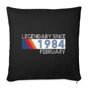 Retro SiFi Legendary since February 1984 - Geburts - Sofa pillowcase 17,3'' x 17,3'' (45 x 45 cm) - black - Front