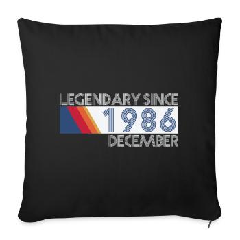 Retro SiFi Legendary since December 1986 - Birth - Sofa pillowcase 17,3'' x 17,3'' (45 x 45 cm) - black - Front