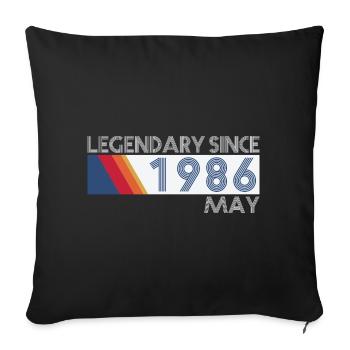 Retro SiFi Legendary since May 1986 - Birthday - Sofa pillowcase 17,3'' x 17,3'' (45 x 45 cm) - black - Front