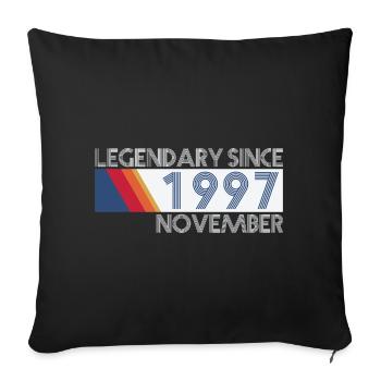 Retro SiFi Legendary since November 1997 - Birth - Sofa pillowcase 17,3'' x 17,3'' (45 x 45 cm) - black - Front