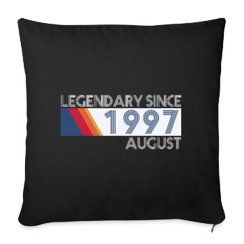 Retro SiFi Legendary since August 1997 - Birth Day - Sofa pillowcase 17,3'' x 17,3'' (45 x 45 cm) - black - Front