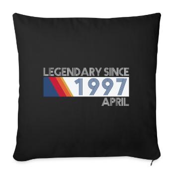 Retro SiFi Legendary since April 1997 - Birthday - Sofa pillowcase 17,3'' x 17,3'' (45 x 45 cm) - black - Front