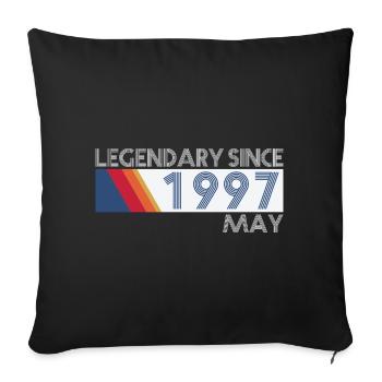 Retro SiFi Legendary since May 1997 - Birthday - Sofa pillowcase 17,3'' x 17,3'' (45 x 45 cm) - black - Front