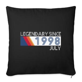 Retro SiFi Legendary since July 1998 - Birthday - Sofa pillowcase 17,3'' x 17,3'' (45 x 45 cm) - black - Front