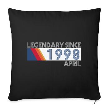 Retro SiFi Legendary since April 1998 - Birthday - Sofa pillowcase 17,3'' x 17,3'' (45 x 45 cm) - black - Front