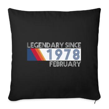 Retro SiFi Legendary since February 1978 - Geburts - Sofa pillowcase 17,3'' x 17,3'' (45 x 45 cm) - black - Front