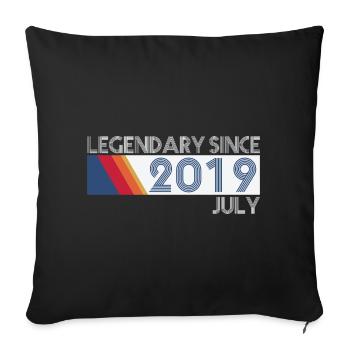 Retro SiFi Legendary depuis juillet 2019 - Anniversaire - Housse de coussin décorative 45 x 45 cm - noir - Devant