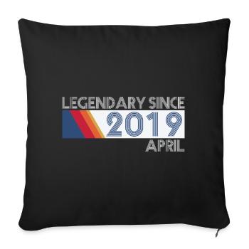 Retro SiFi Legendary depuis avril 2019 - Anniversaire - Housse de coussin décorative 45 x 45 cm - noir - Devant