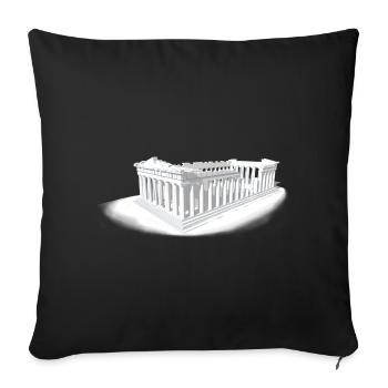PARTHENON ATHENS - Sofa pillowcase 17,3'' x 17,3'' (45 x 45 cm) - black - Front