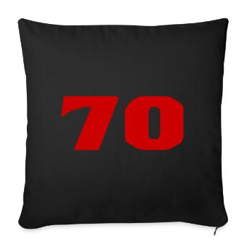 70. 70 YEARS. 70TH ANNIVERSARY. 70TH ANNIVERSARY. - Sofa pillowcase 17,3'' x 17,3'' (45 x 45 cm) - black - Front