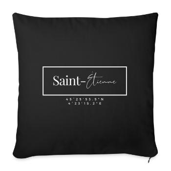 Saint-étienne - gift - hollywood - Sofa pillowcase 17,3'' x 17,3'' (45 x 45 cm) - black - Front