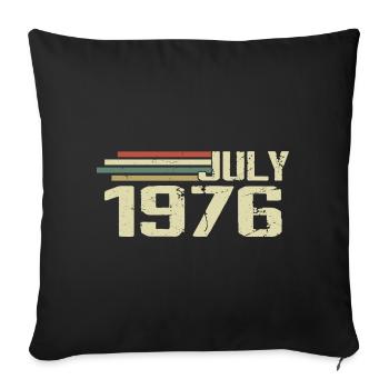 Anniversaire juillet 1976 Année 1976 juillet Né en 1976 - Housse de coussin décorative 45 x 45 cm - noir - Devant