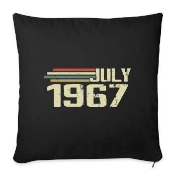 Birthday July 1967 Year 1967 July Vintage 1967 - Sofa pillowcase 17,3'' x 17,3'' (45 x 45 cm) - black - Front