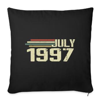 Birthday July 1997 Year 1997 July Vintage 1997 - Sofa pillowcase 17,3'' x 17,3'' (45 x 45 cm) - black - Front