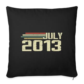 Birthday July 2013 Year 2013 July Vintage 2013 - Sofa pillowcase 17,3'' x 17,3'' (45 x 45 cm) - black - Front