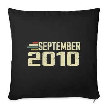 September 2010 Vintage Gift Idea September 2010 - Sofa pillowcase 17,3'' x 17,3'' (45 x 45 cm) - black - Front
