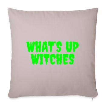 Vibrant Green Whats Up Witches Design - Sofa pillowcase 17,3'' x 17,3'' (45 x 45 cm) - light taupe - Front