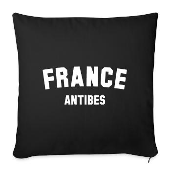 ANTIBES France Frankreich - Housse de coussin décorative 45 x 45 cm - noir - Devant