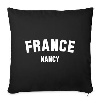 NANCY France Frankreich - Sofa pillowcase 17,3'' x 17,3'' (45 x 45 cm) - black - Front