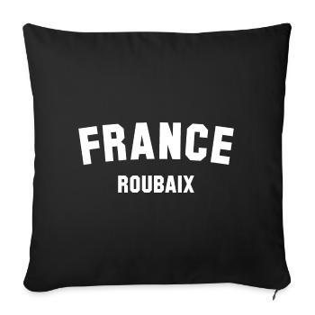 ROUBAIX France Frankreich - Sofakissenbezug 45 x 45 cm - Schwarz - Vorne