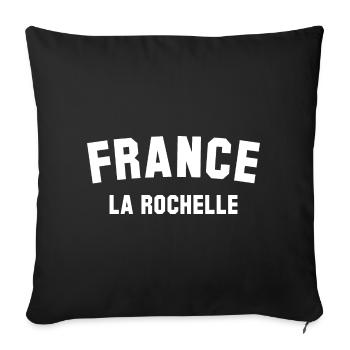LA ROCHELLE France Frankreich - Sofa pillowcase 17,3'' x 17,3'' (45 x 45 cm) - black - Front