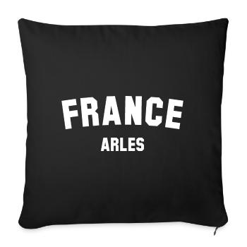 ARLES France Frankreich - Sofa pillowcase 17,3'' x 17,3'' (45 x 45 cm) - black - Front