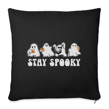Ghosts Halloween - Stay Spooky - Sofa pillowcase 17,3'' x 17,3'' (45 x 45 cm) - black - Front