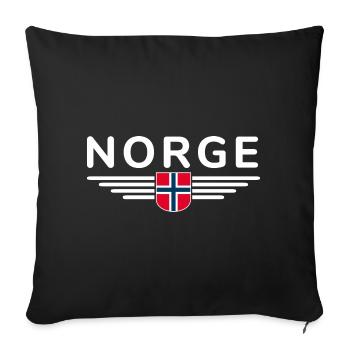 J’aime la tenue T-shirt design Norvège - Housse de coussin décorative 45 x 45 cm - noir - Devant