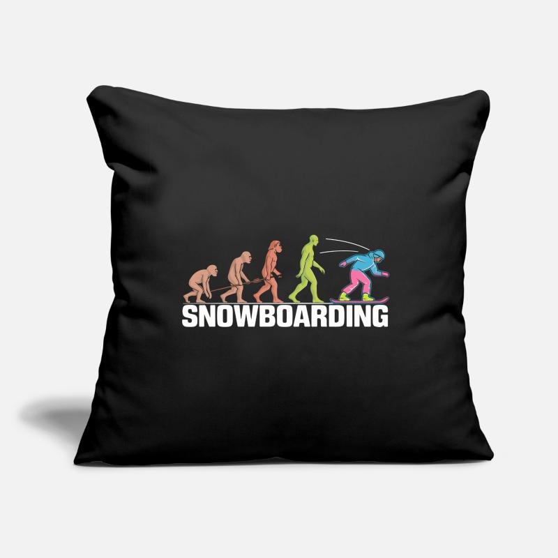 Evolution of Snowboarding Design Sofa pillowcase 17,3'' x 17,3'' (45 x 45 cm)