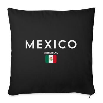 Flag of Mexico, Mexican pride - Sofa pillowcase 17,3'' x 17,3'' (45 x 45 cm) - black - Front