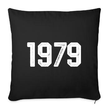1979 Vintage Né Millésime 1979 Anniversaire 1979 - Housse de coussin décorative 45 x 45 cm - noir - Devant