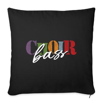 Chorale - Chanteuse basse - Housse de coussin décorative 45 x 45 cm - noir - Devant