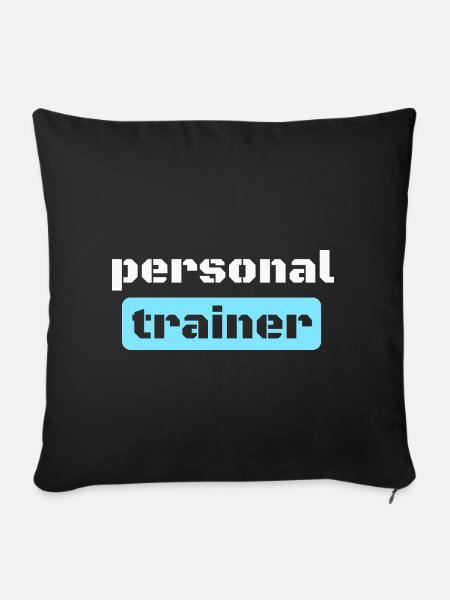 Personal Trainer Fitnesstrainer - Pudebetræk 45 x 45 cm - sort