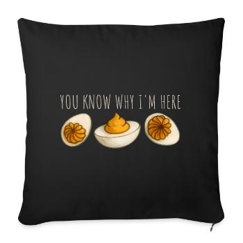 You Know Why I'm Here Eier - Sofakissenbezug 45 x 45 cm - Schwarz - Vorne