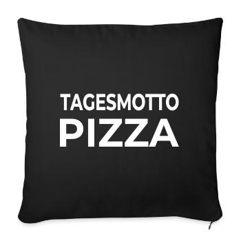 Pizza - Sofa pillowcase 17,3'' x 17,3'' (45 x 45 cm) - black - Front