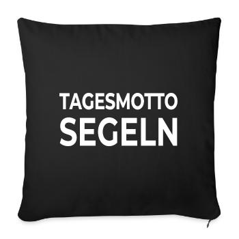 Segeln - Sofakissenbezug 45 x 45 cm - Schwarz - Vorne