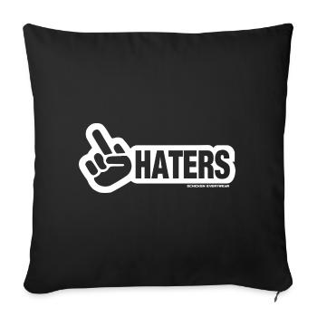 Haters Peace Sign Design - Sofa pillowcase 17,3'' x 17,3'' (45 x 45 cm) - black - Front