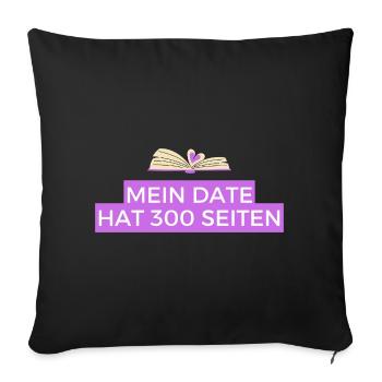 Mon rendez-vous a 300 pages - Housse de coussin décorative 45 x 45 cm - noir - Devant